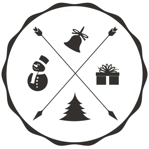 雪人圣诞铃铛礼物标签PNG图标