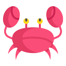 粉色的螃蟹PNG图标