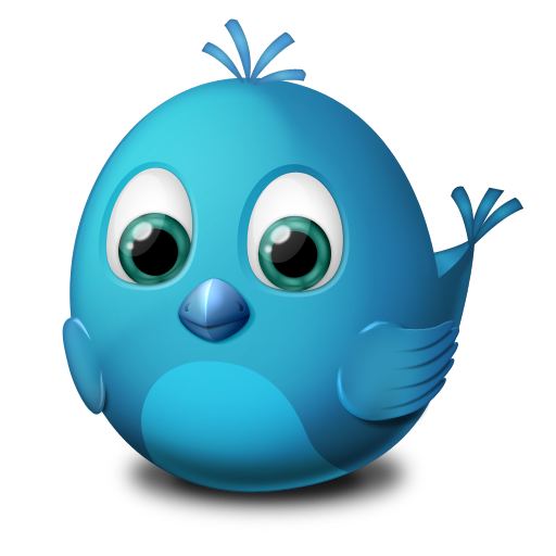 可爱的twitter小鸟png图标 免抠元素图片素材 懒人图库6666