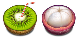 新鲜水果果汁创意PNG图标