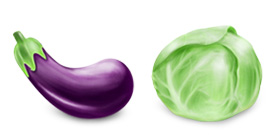 6种常见蔬菜PNG图标