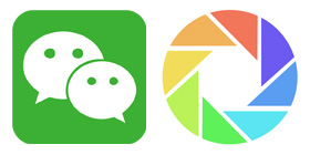 微信朋友圈和QQ腾讯PNG图标